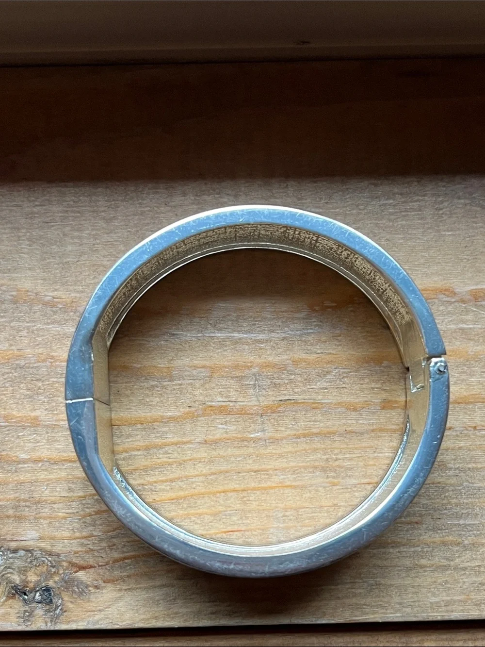 Blue Cuff Bracelet with polished silver